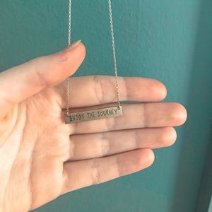 Gold “enjoy the journey” necklace